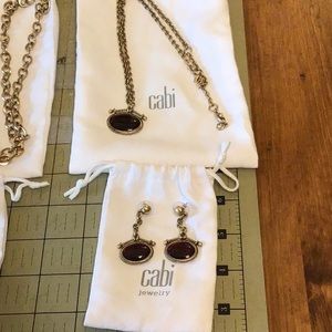 NWOT CAbi #2103 and #2104 Anchor Necklace and Earrings